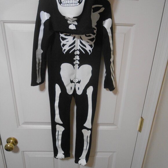 KIDS SIZE S 4/5 SKELETON HALLOWEEN COSTUME 2 PCS HOODIE & ZIPUP ONESIE 🎃 UNISEX - Picture 7 of 9